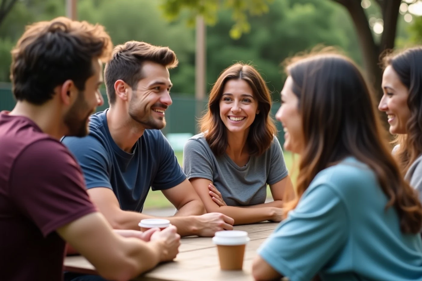 Start a conversation without making the setting uncomfortable - supporting editorial photograph