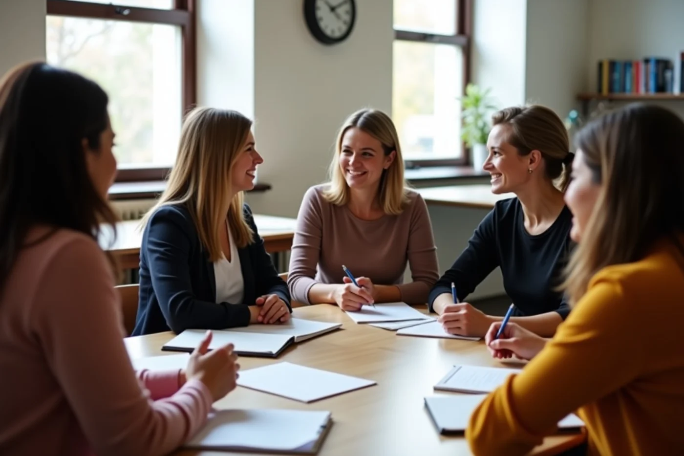 What makes a professional setting useful for meeting people - supporting editorial photograph