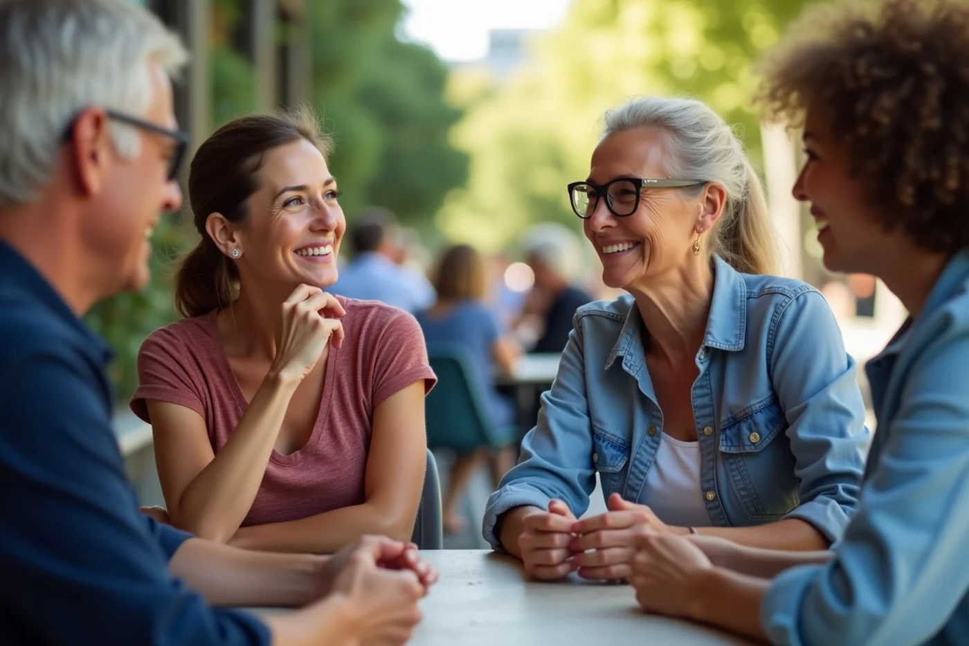 Find social settings where over-50 participants can feel at ease - supporting editorial photograph